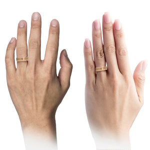 Mens Wedding Band Blue, Tungsten Ring Rose Gold 18K, Wedding Ring, Engagement Ring, Promise Ring, Personalized, Rings for Men, Gold Ring