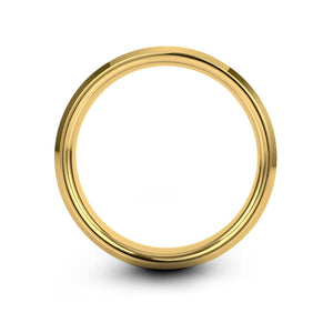 Mens Wedding Band, Tungsten Ring Yellow Gold 18K, Wedding Ring 8mm, Engagement Ring, Promise Ring, Rings for Men, Gold Ring, Mens Ring