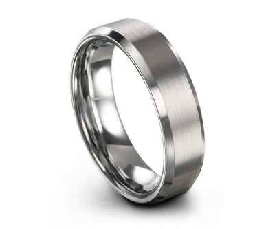 Tungsten Wedding Band,Tungsten Wedding Bands,Tungsten Ring,Brushed Polish,Comfort Fit,Anniversary Band,Engagement Band,His,Hers,6mm Ring Set