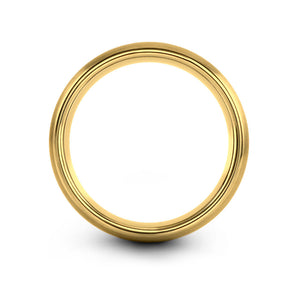 Mens Wedding Band, Tungsten Ring Yellow Gold 18K 7mm, Wedding Ring, Engagement Ring, Promise Ring, Rings for Men, Rings for Women, Gold Ring