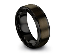 Black Gunmetal Tungsten Band Ring