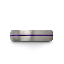 Purple Tungsten Wedding Band Men & Women | Unique Promise Ring | Great Gift Idea